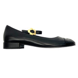 Chanel Black Leather Mary Jane Flats 36