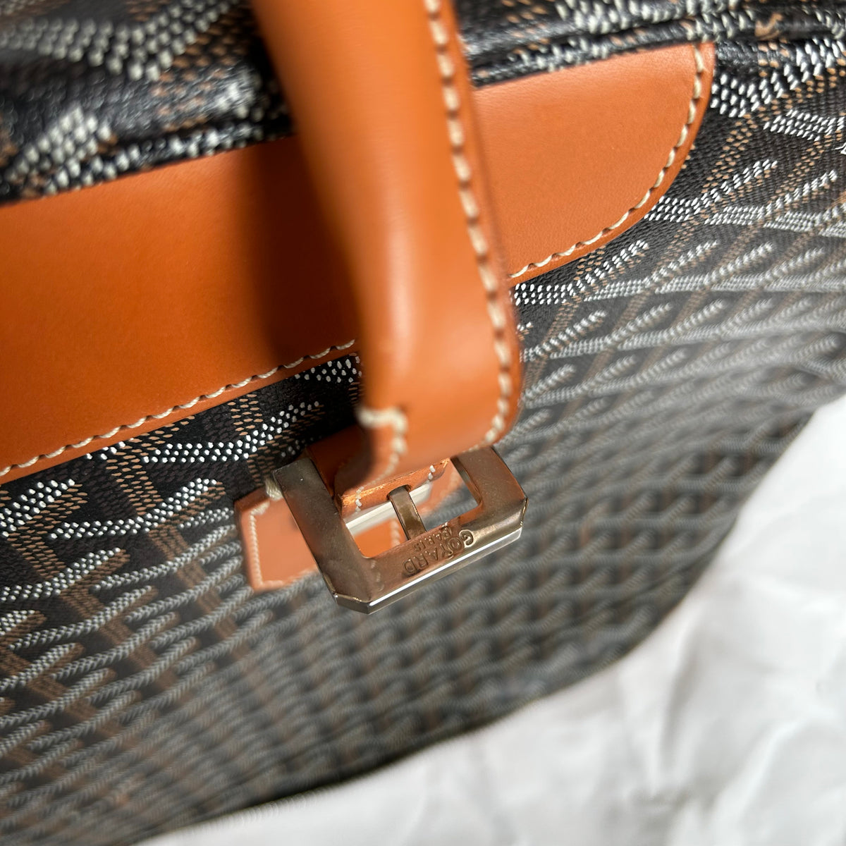 Goyard Black Hotel Du Parc Goyardine Canvas Bag