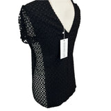 Missoni Black Lace Detail V Back Top XXS