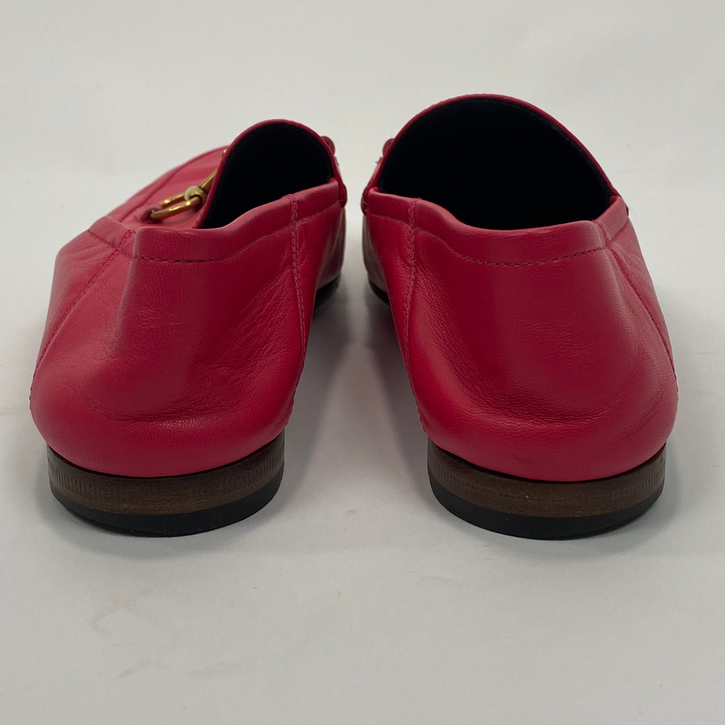 Gucci Bright Pink Princeton Loafers 35.5