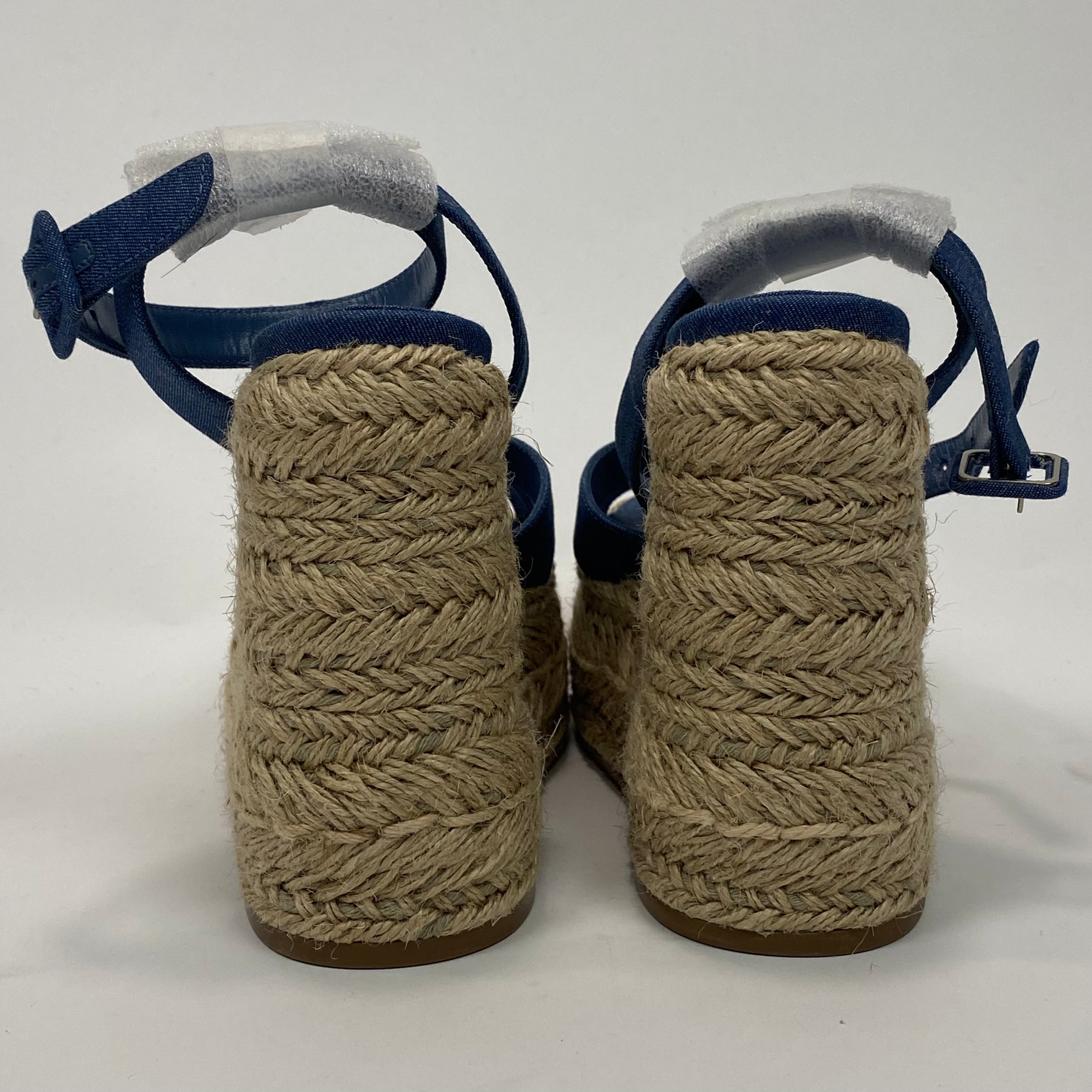 Christian Louboutin New £735 Mariza Zeppa Canvas Espadrille Sandals 35