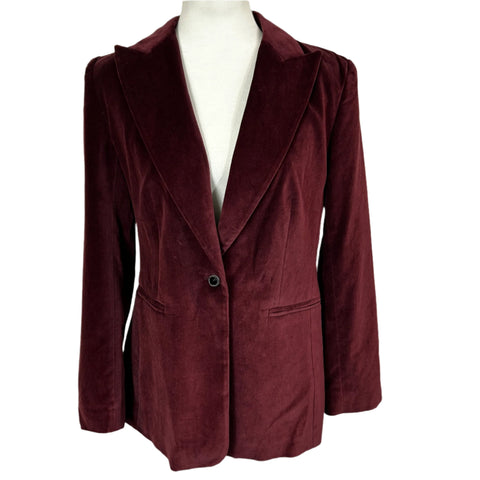 For All Mankind Brand New £330 Plum Velvet Blazer M