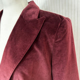 For All Mankind Brand New £330 Plum Velvet Blazer M