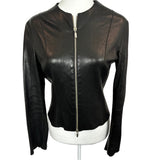 Joseph Black Lambskin Lightweight Biker Jacket M