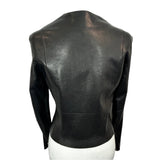 Joseph Black Lambskin Lightweight Biker Jacket M