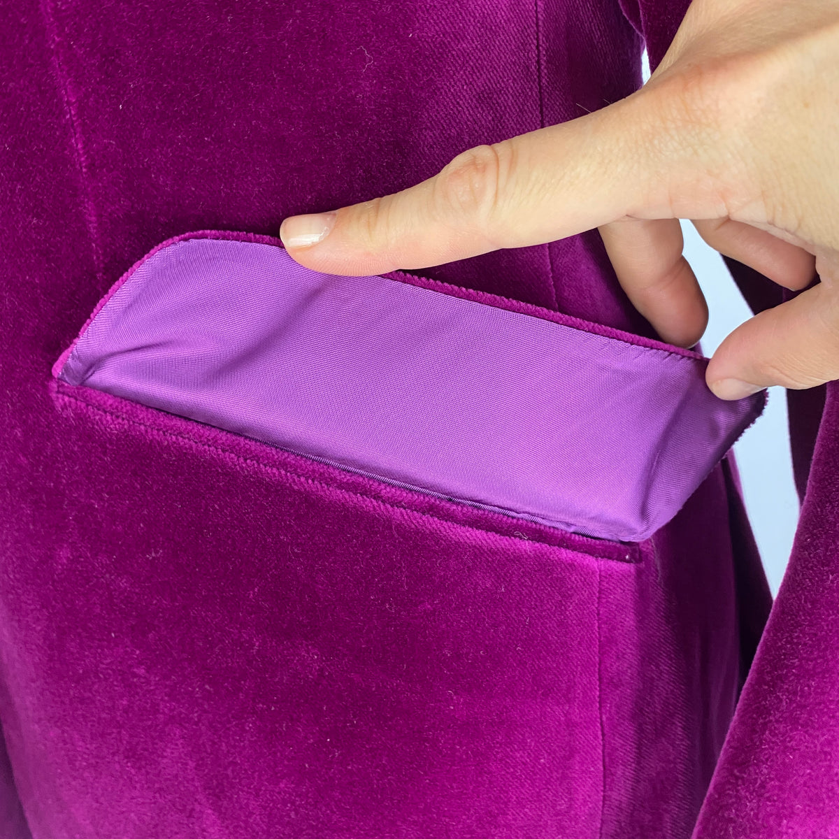 Knatchbull £2000 Bespoke Magenta Velvet Blazer XS
