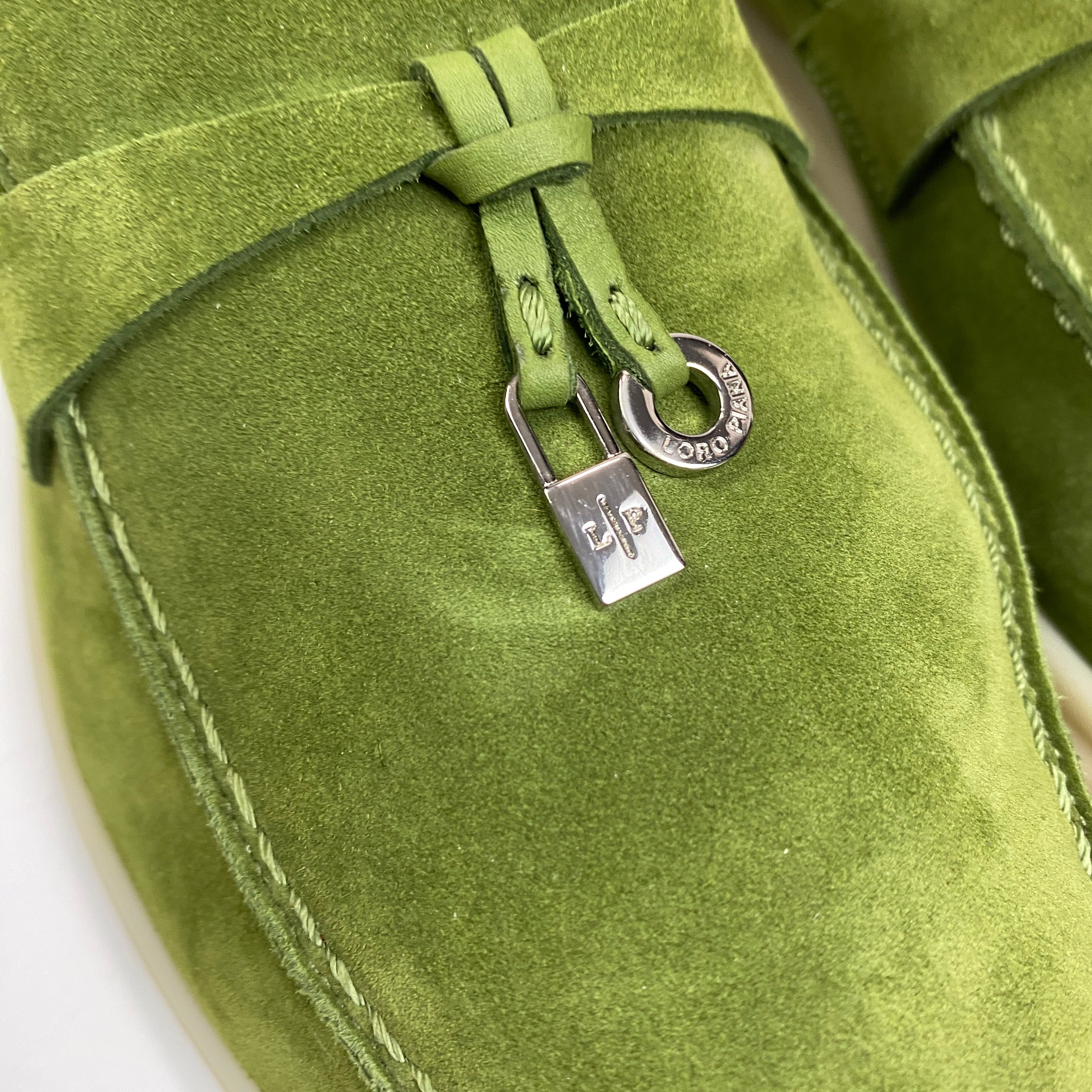 Loro Piana £800 Lime Suede Summer Walk Deck Shoes 39