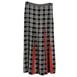 Mother Of Pearl Brand New Checked Silk Pleat Midi Skirt XS