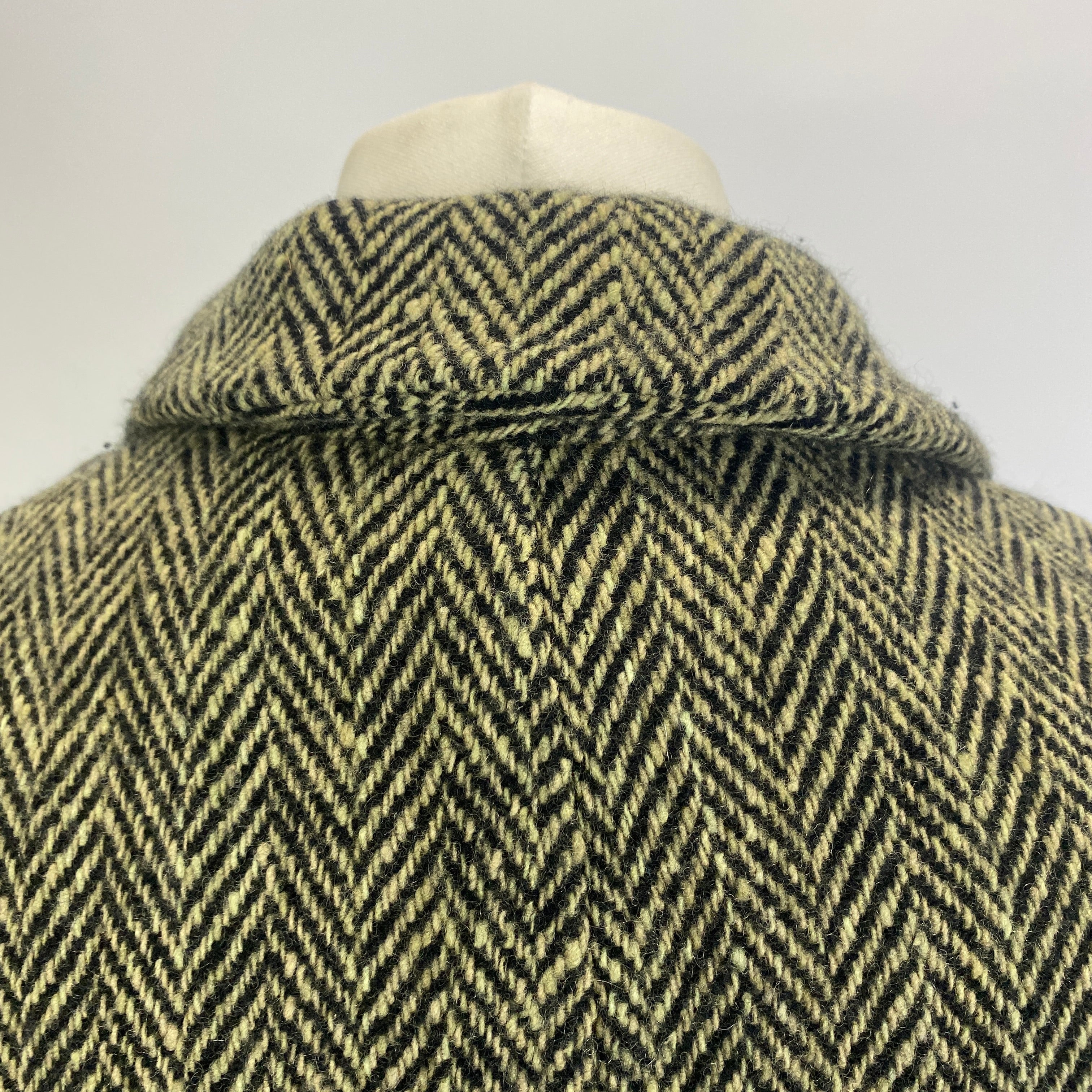 Ralph Lauren Collection £1870 Olive Cashmere Mix  Herringbone Jacket S