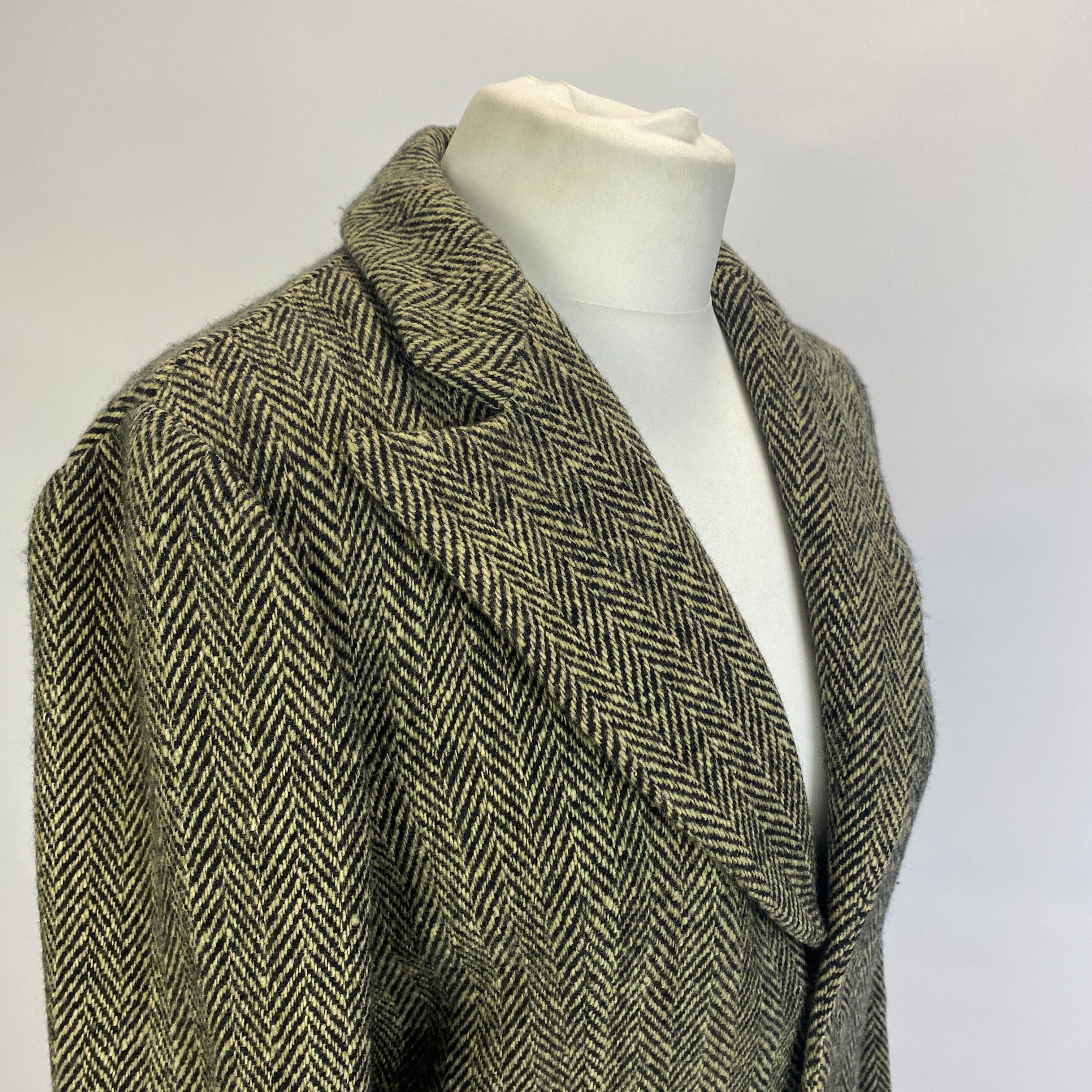Ralph Lauren Collection £1870 Olive Cashmere Mix  Herringbone Jacket S