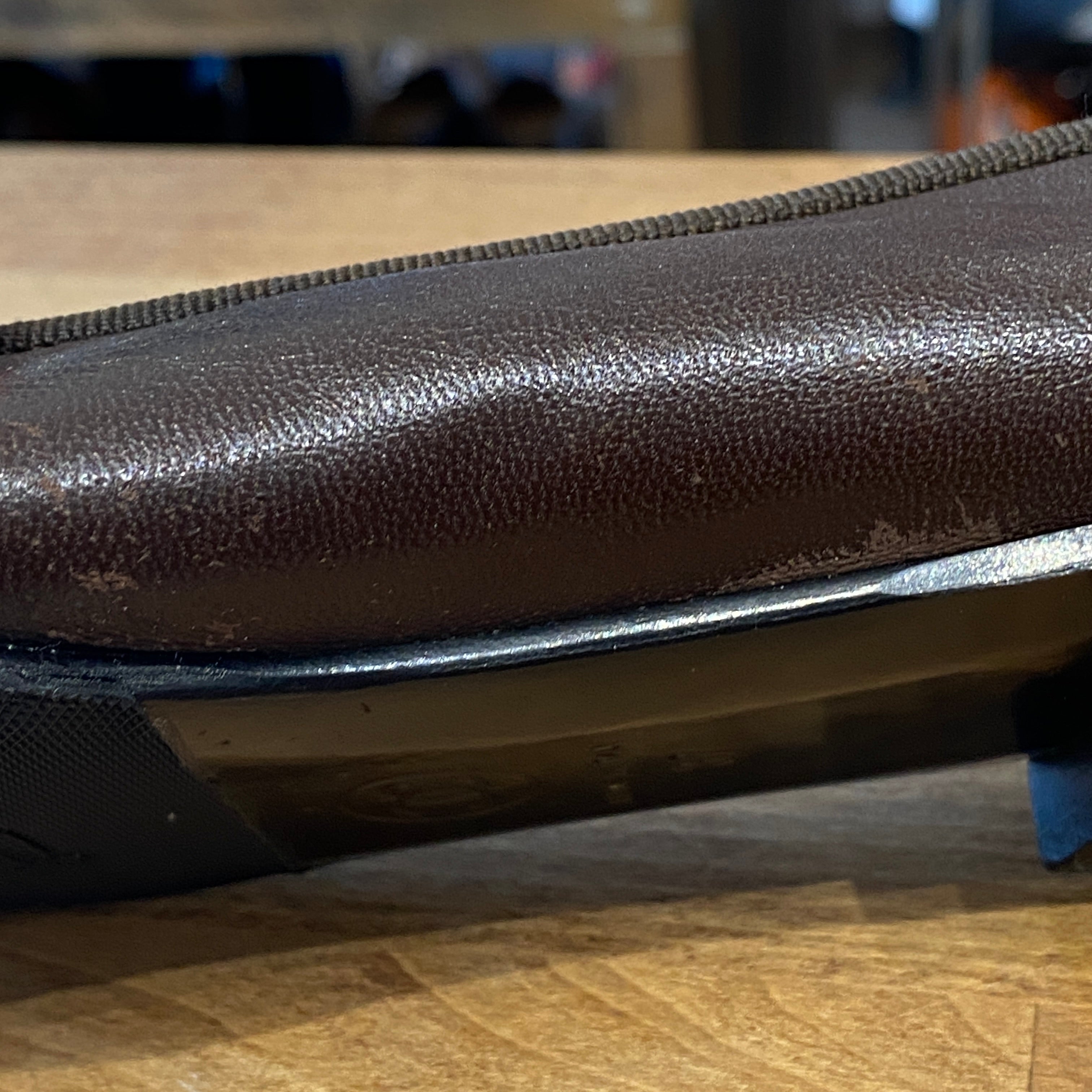 Chanel Brown & Black Classic Ballet Pumps 37