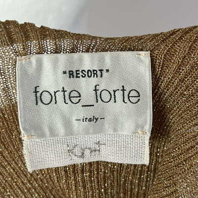 Forte Forte Gold Lurex Knit Vest Top M