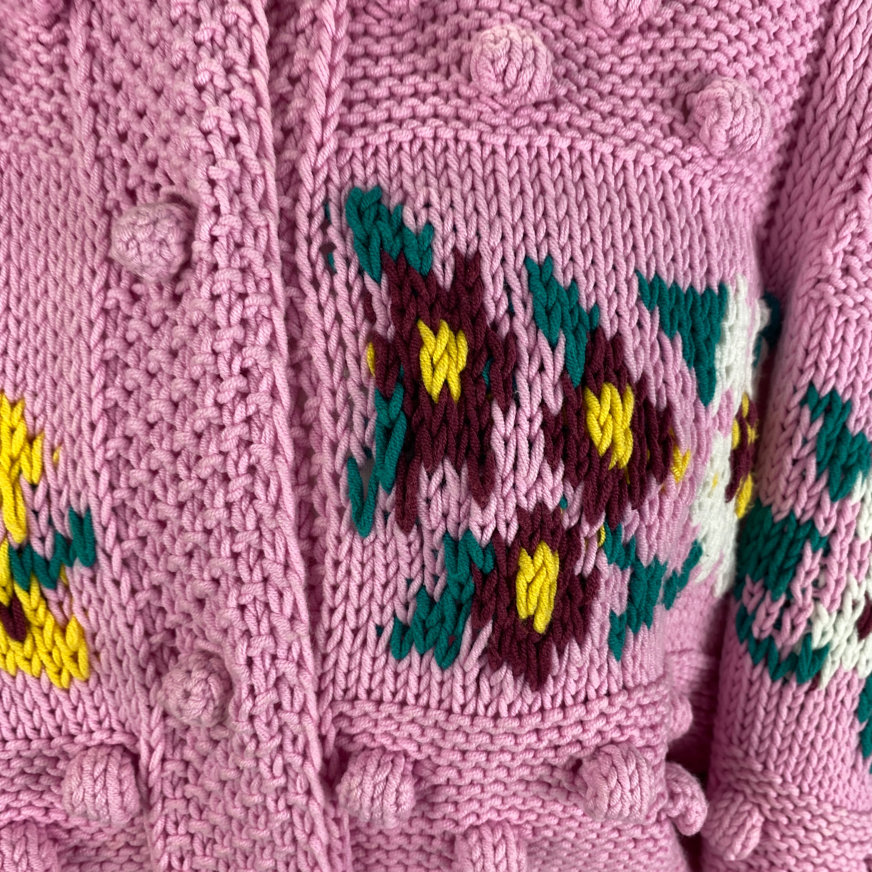 Hayley Menzies Pink Embroidered Cotton Gladys Cardigan S/M