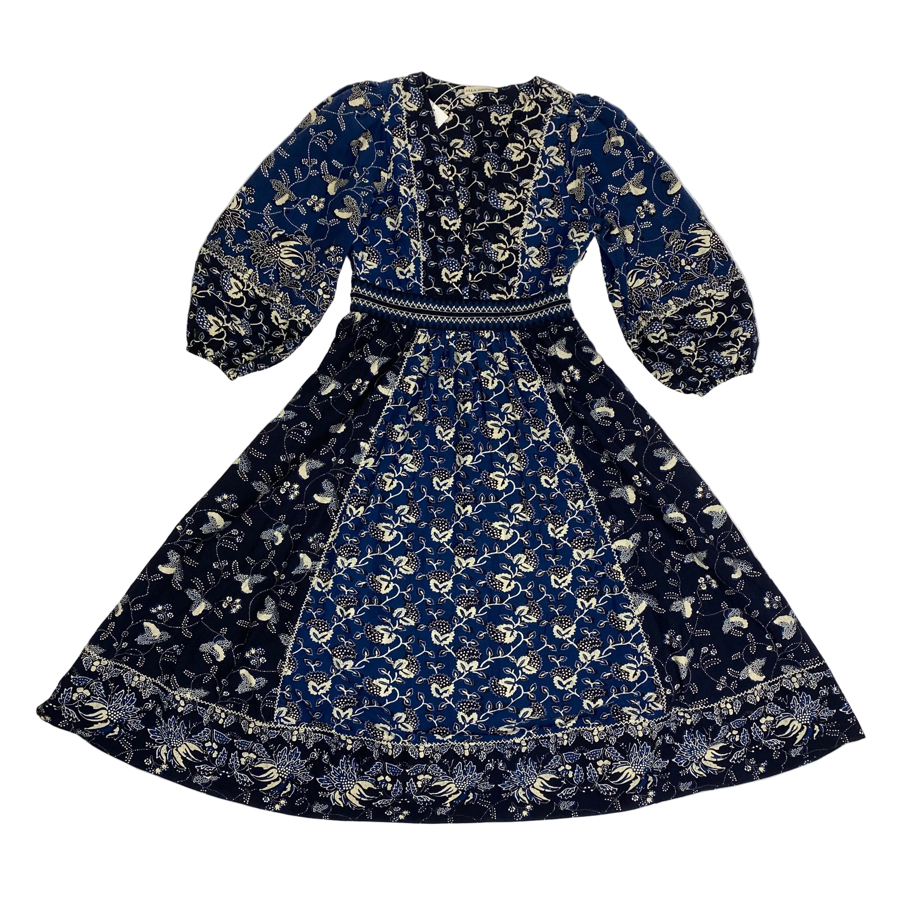 Ulla Johnson £510 Navy Patchwork Iona Dress XXS/XS