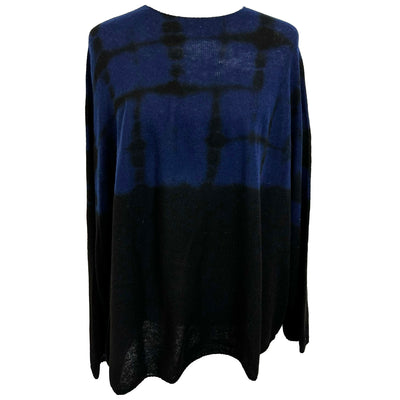 Pas De Calais £550 New Black & Navy Print Cashmere Sweater XS/S/M/L