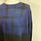 Pas De Calais £550 New Black & Navy Print Cashmere Sweater XS/S/M/L