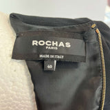 Rochas £900 Simple Black Flared Midi Dress XS