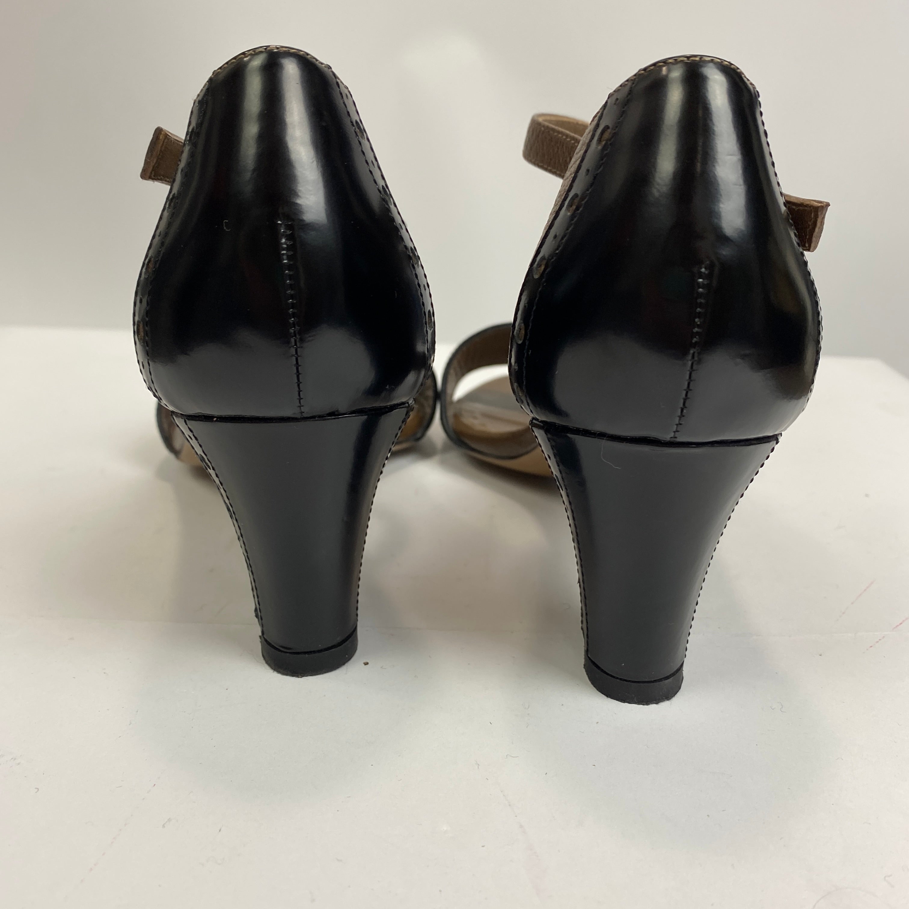 Marni Black & Brown Open Toe Sandals 38