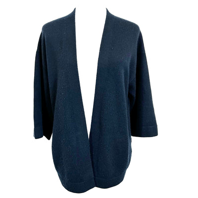 Kujten £900 Navy Blue Cashmere Kimono Cardigan S/M/L/XL