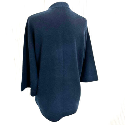 Kujten £900 Navy Blue Cashmere Kimono Cardigan S/M/L/XL