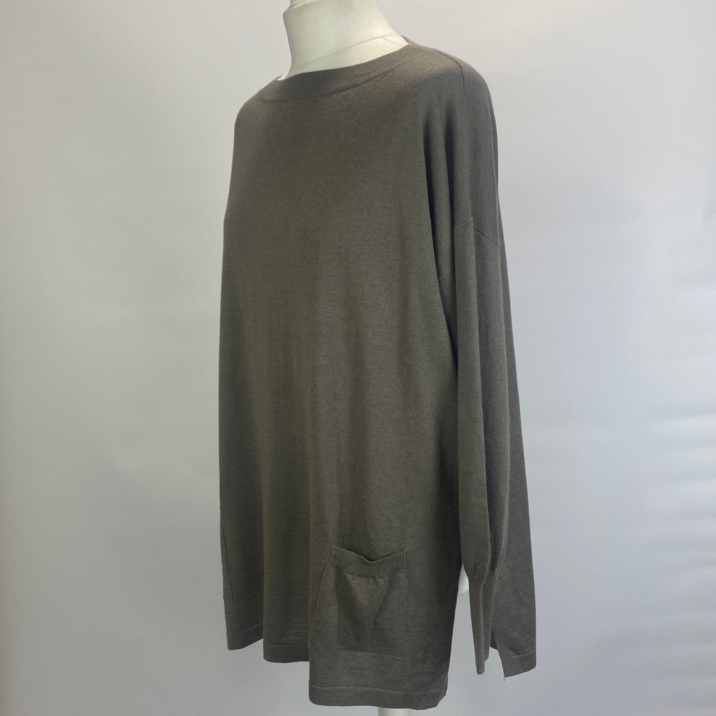 Snobby Sheep Milano Grey Silk & Cashmere Tunic L