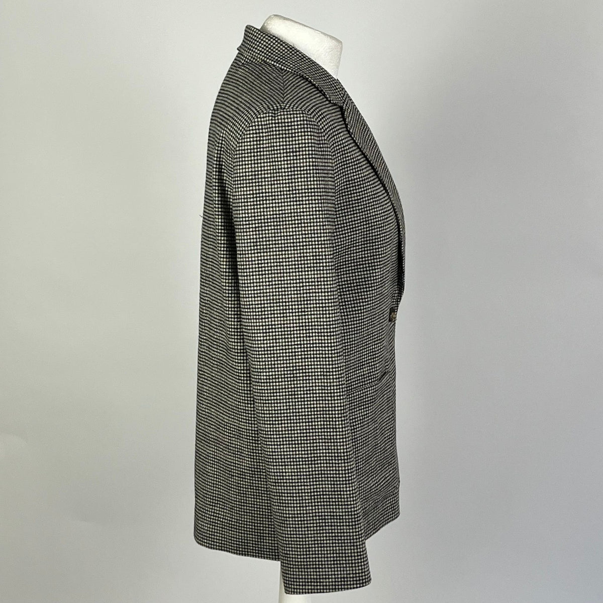 Leon & Harper Monochrome Check Wool Mix Blazer S