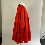 Anaak £585 Orange Banded Silk Habotai Mini Dress O/S