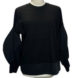 Victoria Beckham Black Drop Shoulder Top S