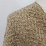 Missoni Brand New Butterscotch Textured Chunky Wool & Zigzag Signature Knit Serape