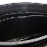 Prada Black Saffiano Leather & Nylon Multi-Compartment Top-Handle Bag
