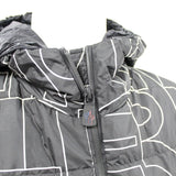 Moncler £980 Black Logo Print Zippered Maglia Cardigan Jacket M