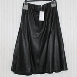 Joseph Brand New £1300 Black Barb Nappa Leather Maxi Skirt M/L