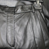 Joseph Brand New £895 Black Timo Nappa Leather Culottes XS