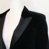 Margaret Howell Black Cotton Velvet Tuxedo Jacket XS