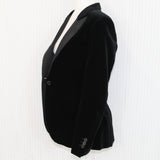 Margaret Howell Black Cotton Velvet Tuxedo Jacket XS