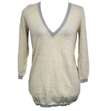 Prada New Vanilla Silk & Linen Fine Knit Sweater XXS/XS