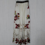 Camilla Brand New White Floral Silk Luxe Track Pants XS