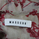 Masscob Brand New €540 Plaster & Pink Floral Lawn Cotton Maxi Dress S